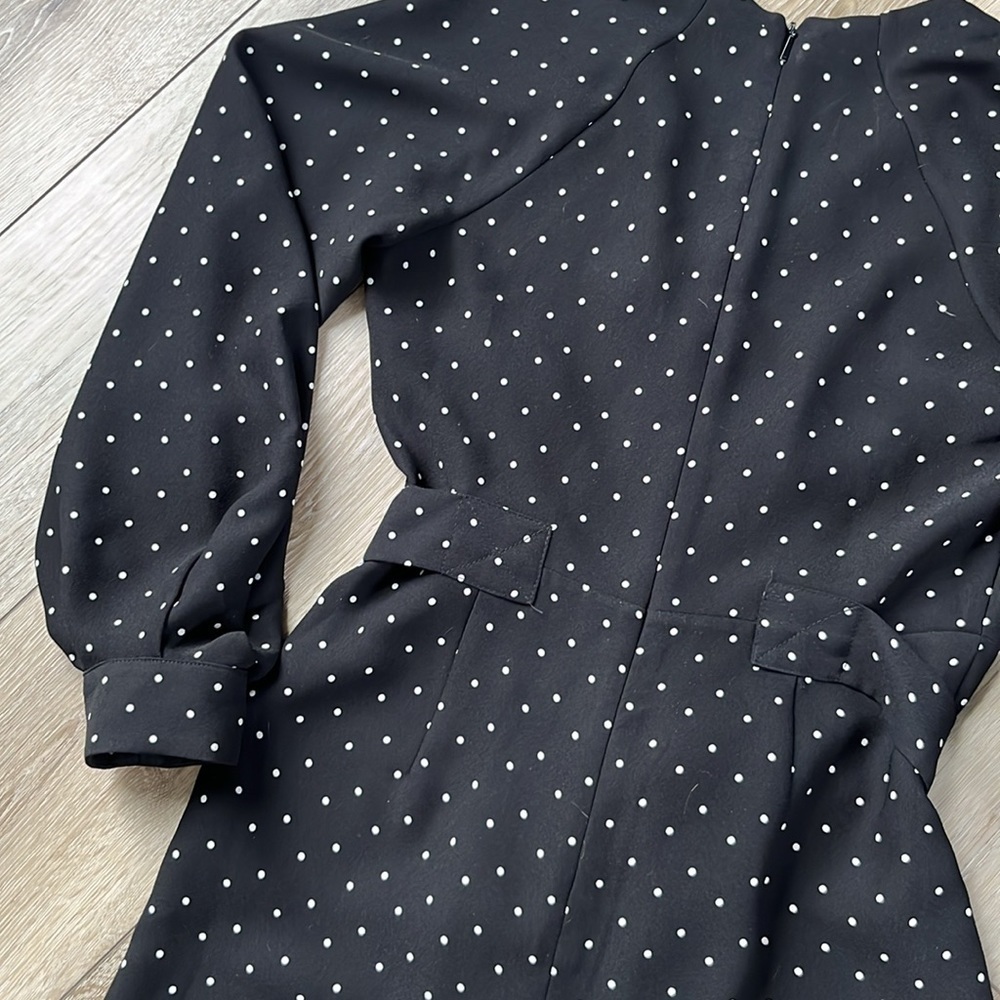 Whistles Polka Dot Jumpsuit Black & White Long Sleeve and Belted - Picture 11 of 16